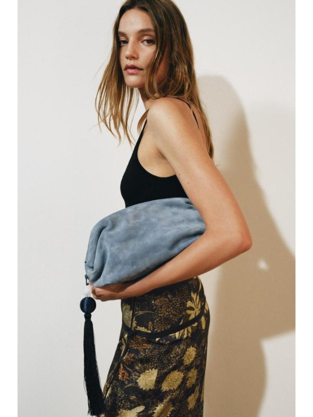 ZARA SUEDE CLUTCH BAG 6464/810/009